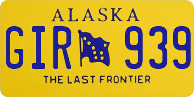 AK license plate GIR939