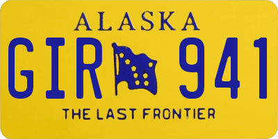 AK license plate GIR941