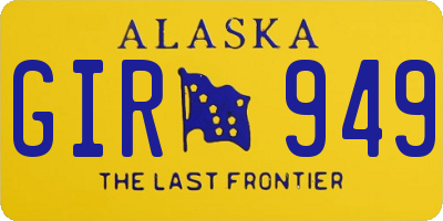 AK license plate GIR949