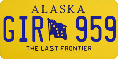 AK license plate GIR959