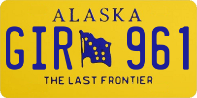 AK license plate GIR961