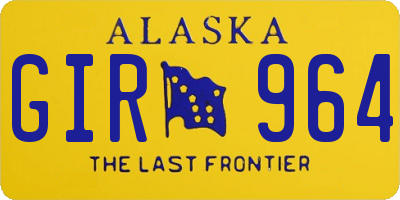 AK license plate GIR964