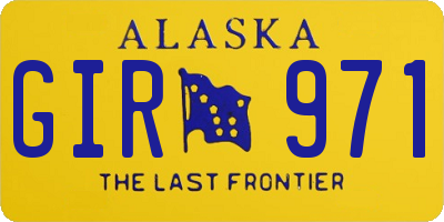AK license plate GIR971