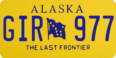 AK license plate GIR977