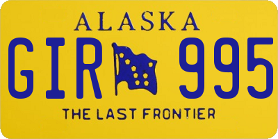 AK license plate GIR995