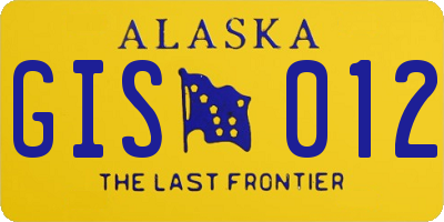 AK license plate GIS012