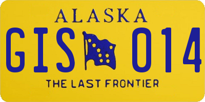 AK license plate GIS014