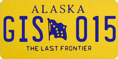 AK license plate GIS015