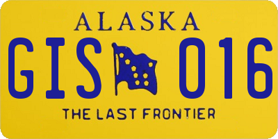 AK license plate GIS016