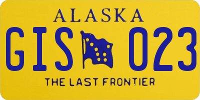 AK license plate GIS023