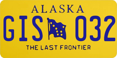 AK license plate GIS032