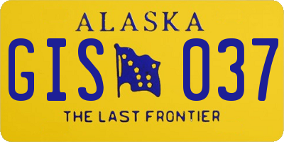 AK license plate GIS037