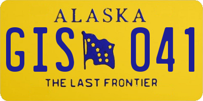 AK license plate GIS041