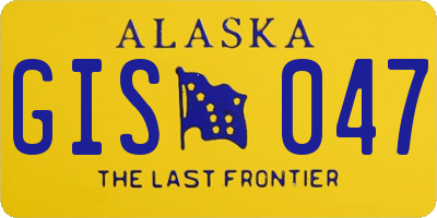 AK license plate GIS047