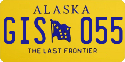 AK license plate GIS055