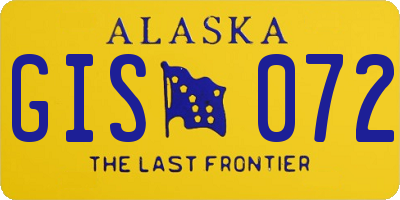 AK license plate GIS072