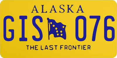 AK license plate GIS076