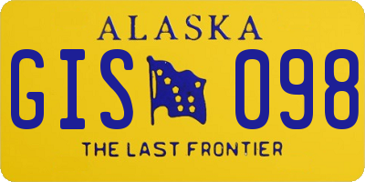 AK license plate GIS098