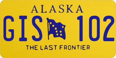 AK license plate GIS102