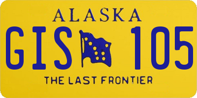 AK license plate GIS105