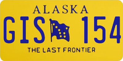 AK license plate GIS154
