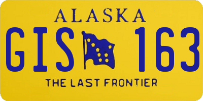 AK license plate GIS163