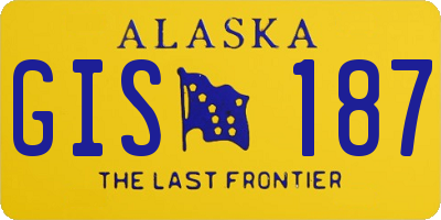 AK license plate GIS187