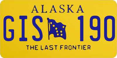 AK license plate GIS190