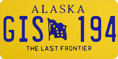 AK license plate GIS194
