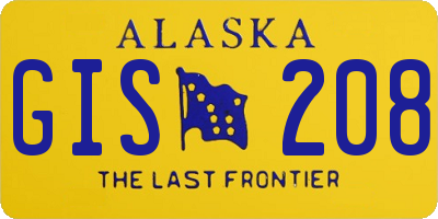 AK license plate GIS208