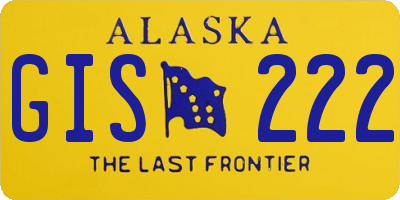AK license plate GIS222