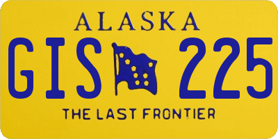 AK license plate GIS225