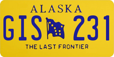 AK license plate GIS231
