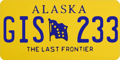 AK license plate GIS233