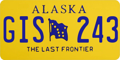AK license plate GIS243