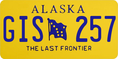 AK license plate GIS257