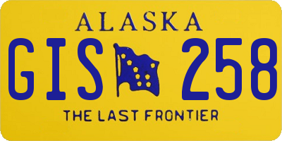 AK license plate GIS258