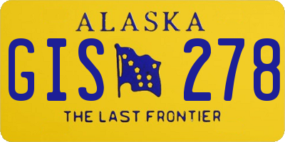 AK license plate GIS278