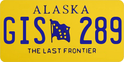 AK license plate GIS289