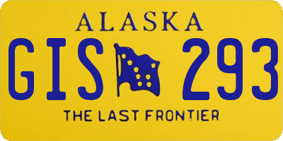 AK license plate GIS293
