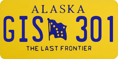 AK license plate GIS301