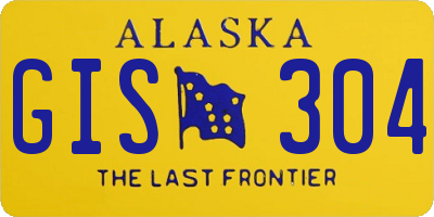 AK license plate GIS304