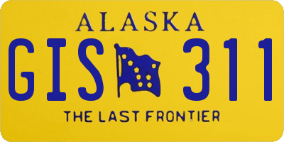 AK license plate GIS311