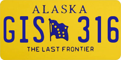 AK license plate GIS316