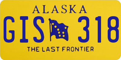AK license plate GIS318