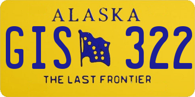 AK license plate GIS322