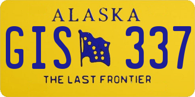 AK license plate GIS337