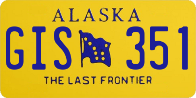 AK license plate GIS351