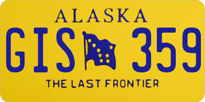 AK license plate GIS359
