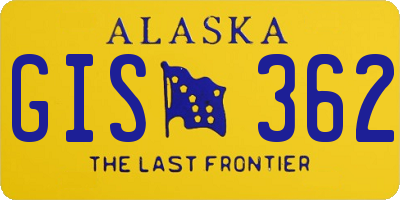 AK license plate GIS362